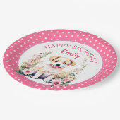 Assiettes En Carton Chien Chien Chien à thème Anniversaire personnalis (Angle)