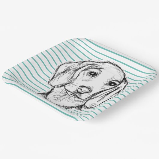 Assiettes En Carton Chien-chien dragon (Angulaire)