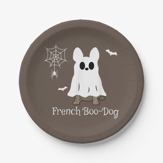 Assiettes En Carton Chien-chien français Halloween Chien-chien-chien-c (Devant)