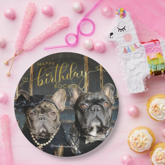 Assiettes En Carton Chien chiot Anniversaire Ajouter photo et texte Go (Fête)