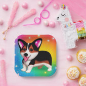 Assiettes En Carton Chien chiot de Corgi drôle (Fête)