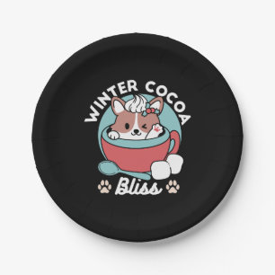 Assiettes En Carton Chien dans la Mug Festive pour Vibes de vacances -