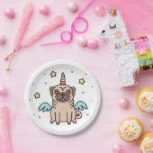 Assiettes En Carton Chien d'arc-en-ciel de licorne (Fête)