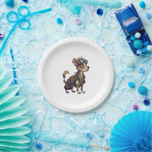 Assiettes En Carton Chien d'aventure (Fête)