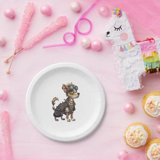 Assiettes En Carton Chien d'aventure (Fête)