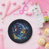 Assiettes En Carton Chien de berger australien - Aussie (Fête)