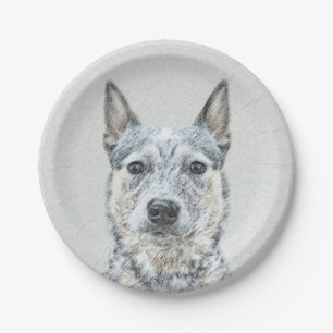 Assiettes En Carton Chien de bétail australien - Cute Original Dog Art