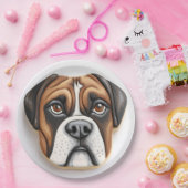 Assiettes En Carton Chien de boîte 3D inspiré (Fête)