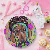 ASSIETTES EN CARTON CHIEN DE CHIEN ROUGE (Fête)