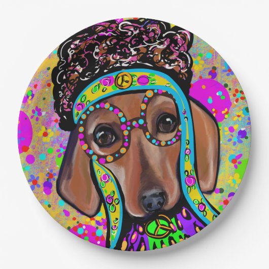 ASSIETTES EN CARTON CHIEN DE CHIEN ROUGE (Devant)