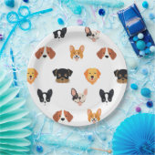 Assiettes En Carton Chien de Chiens de Chiens mignonnes (Fête)