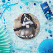 Assiettes En Carton Chien de chiot à vendre jolie lunette d'illustrati (Fête)