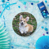 Assiettes En Carton Chien de Corgi mignon qui bondit (Fête)