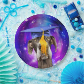 Assiettes En Carton Chien de fin d'études drôle portant un Casquette (Fête)