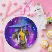 Assiettes En Carton Chien de fin d'études drôle portant un Casquette (Fête)