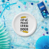 Assiettes En Carton Chien de maïs (Fête)