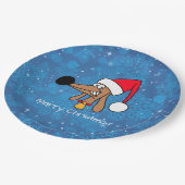 Assiettes En Carton Chien de Noël Festif (Angle)