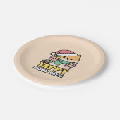 Assiettes En Carton Chien de Noël mignon - Yappy Howlidays (Angle)