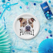 Assiettes En Carton Chien de Pitbull (Fête)