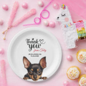 Assiettes En Carton Chien de poussette miniature (Fête)