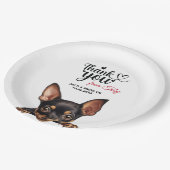 Assiettes En Carton Chien de poussette miniature (Angle)