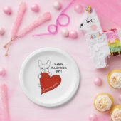 Assiettes En Carton Chien de taureau français mignon personnalisé avec (Fête)