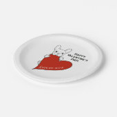 Assiettes En Carton Chien de taureau français mignon personnalisé avec (Angle)