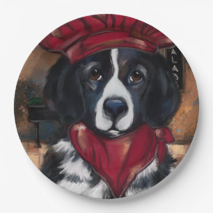 Assiettes En Carton Chien de Terre-Neuve