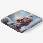 Assiettes En Carton Chien d'hiver irlandais Setter (Angulaire)