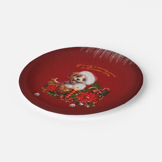 Assiettes En Carton Chien drôle (Angle)