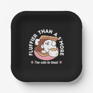 Assiettes En Carton Chien drôle et design de S'more – Pun pour amateur