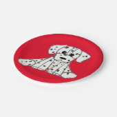 Assiettes En Carton Chien en dalmate dessin simple noir (Angle)