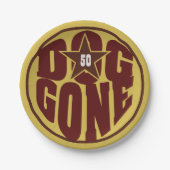 Assiettes En Carton Chien est parti de vieilles tôles (Devant)