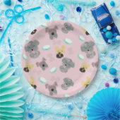 Assiettes En Carton Chien et Bowles Animaux de compagnie Motif rose bl (Fête)