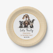 Assiettes En Carton Chien Faisons Pawty Anniversaire (Devant)