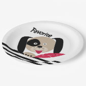 Assiettes En Carton Chien favori (Angle)