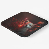 Assiettes en carton chien Fleur (Angulaire)