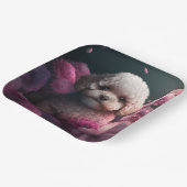 Assiettes en carton chien Fleur (Angulaire)