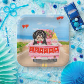 Assiettes En Carton Chien Havanais Saint Valentin Camion (Fête)