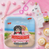 Assiettes En Carton Chien Havanais Saint Valentin Camion (Fête)