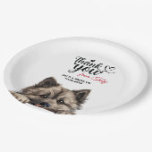 Assiettes En Carton Chien Keeshond (Angle)