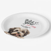 Assiettes En Carton Chien Lhasa Apso (Angle)