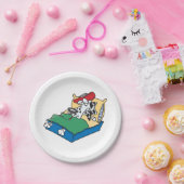 Assiettes En Carton Chien Malade Dans Le Lit (Fête)