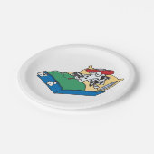 Assiettes En Carton Chien Malade Dans Le Lit (Angle)