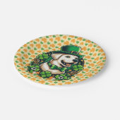 Assiettes En Carton Chien mignon de la Saint Patrick (Angle)