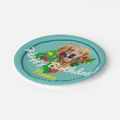 Assiettes En Carton Chien mignon Dreamy Golden Retriever (Angle)