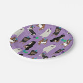 Assiettes En Carton Chien mignon se reproduit Anniversaire (Angle)