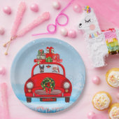 Assiettes En Carton Chien Miniature Pinscher En Voiture Avec Le Père N (Fête)