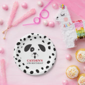 Assiettes En Carton Chien noir tache Dalmatie Plaques papier d'anniver (Fête)