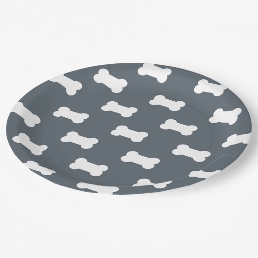 Assiettes En Carton chien os personnalisé (Angle)